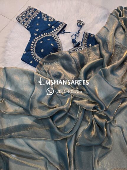 Space Silk Saree with work blouse