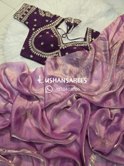 Space Silk Saree with work blouse